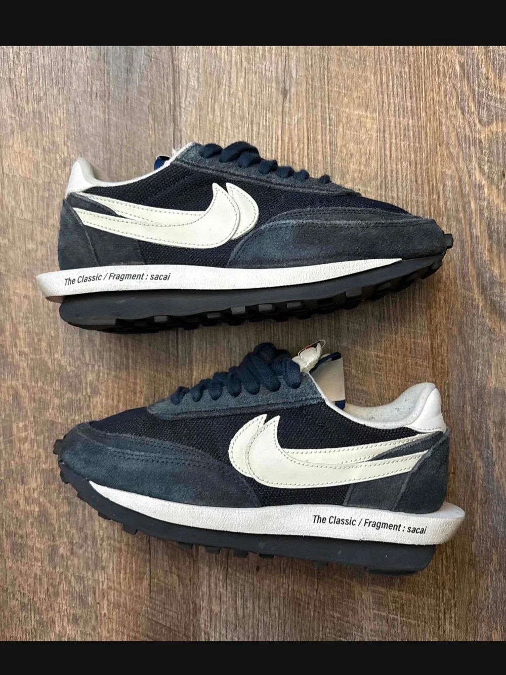 Fragment Design x Sacai x Nike LDV Waffle Blackened Blue Navy White